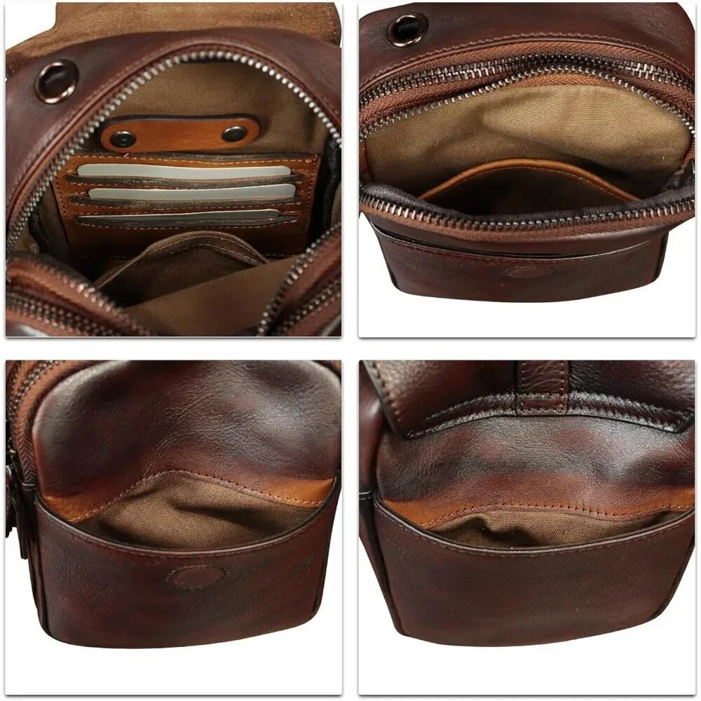 Genuine Leather Phone Purse for Women Small Crossbody Bag with Zipper